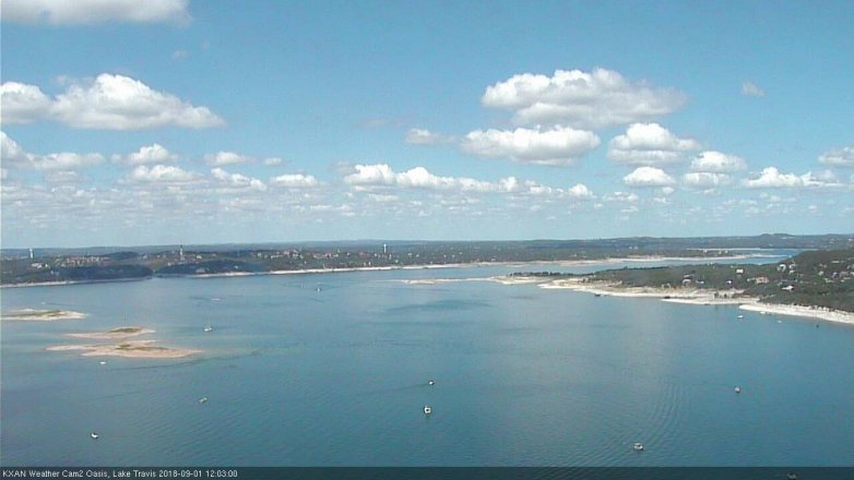 Lake Travis webcam, September 1, 2018 11:05 AM CT