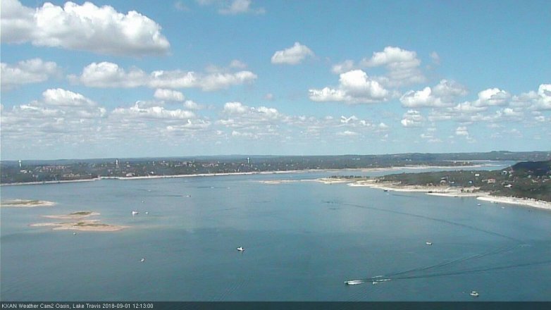 Lake Travis webcam, September 1, 2018 11:15 AM CT