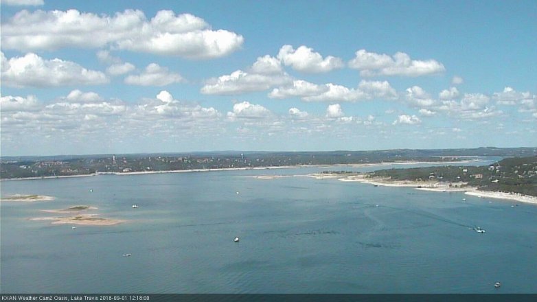 Lake Travis webcam, September 1, 2018 11:20 AM CT