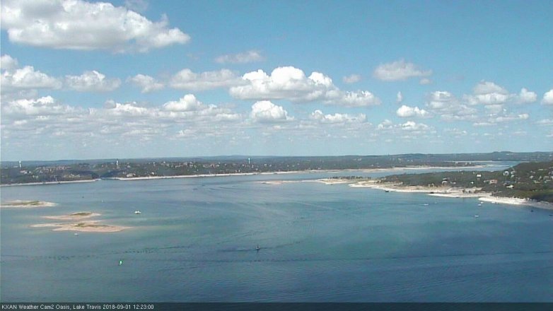 Lake Travis webcam, September 1, 2018 11:25 AM CT