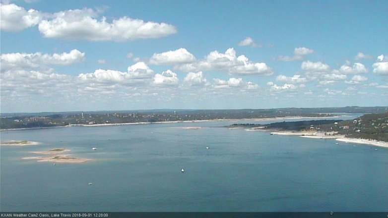 Lake Travis webcam, September 1, 2018 11:30 AM CT