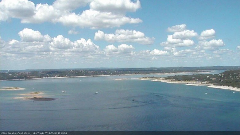 Lake Travis webcam, September 1, 2018 11:45 AM CT