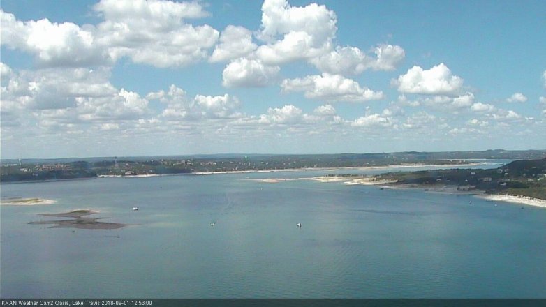 Lake Travis webcam, September 1, 2018 11:55 AM CT
