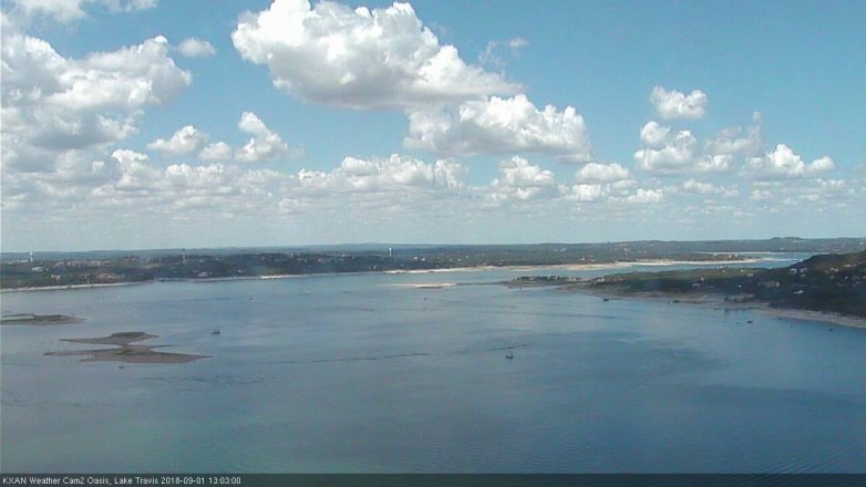 Lake Travis webcam, September 1, 2018 12:05 PM CT