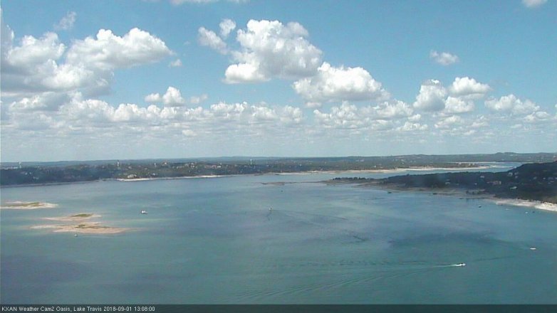 Lake Travis webcam, September 1, 2018 12:10 PM CT