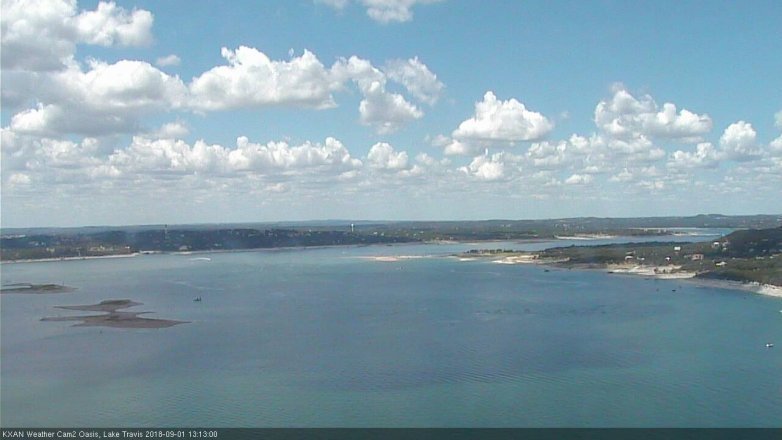 Lake Travis webcam, September 1, 2018 12:15 PM CT