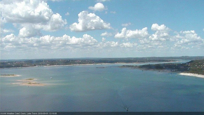 Lake Travis webcam, September 1, 2018 12:20 PM CT