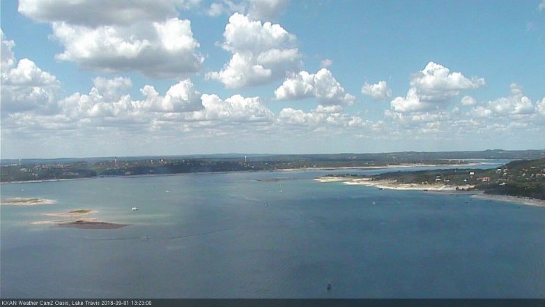 Lake Travis webcam, September 1, 2018 12:25 PM CT