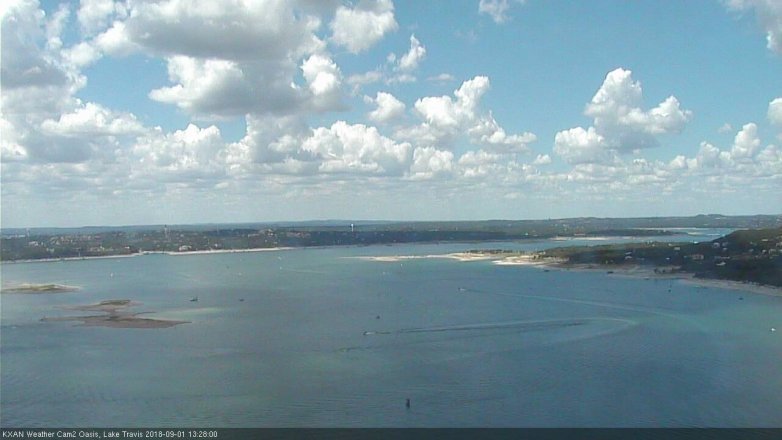 Lake Travis webcam, September 1, 2018 12:30 PM CT