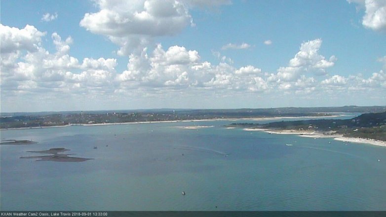 Lake Travis webcam, September 1, 2018 12:35 PM CT