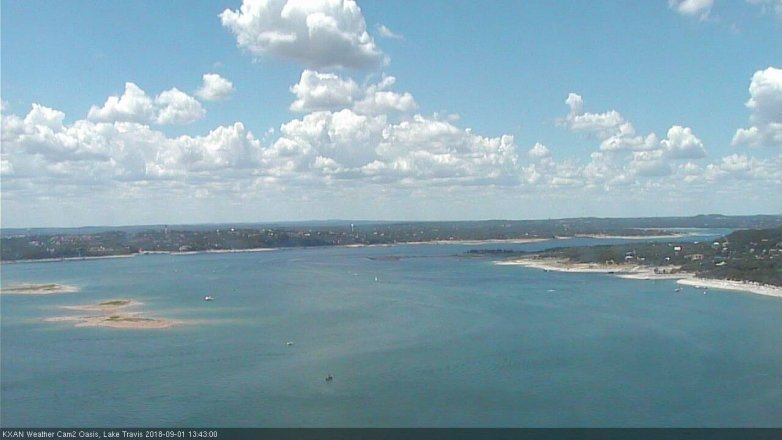 Lake Travis webcam, September 1, 2018 12:45 PM CT