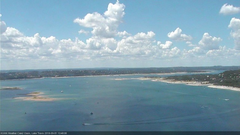 Lake Travis webcam, September 1, 2018 12:50 PM CT
