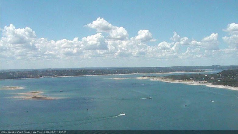 Lake Travis webcam, September 1, 2018 12:55 PM CT