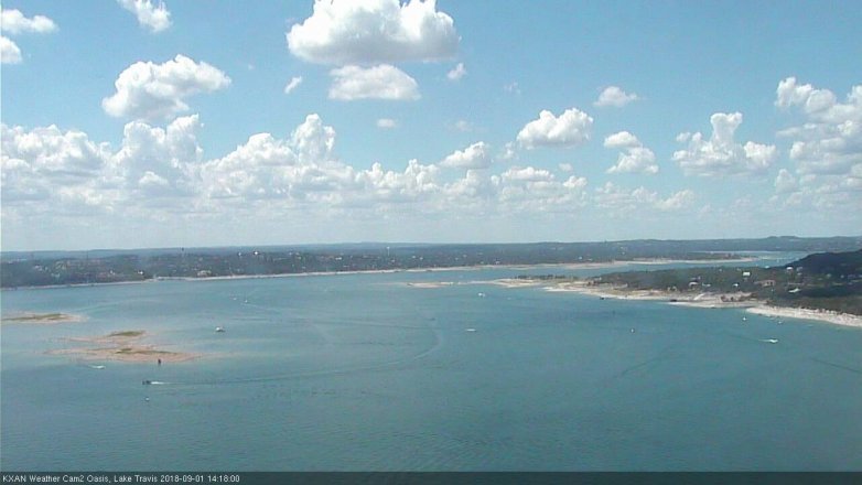 Lake Travis webcam, September 1, 2018 1:20 PM CT