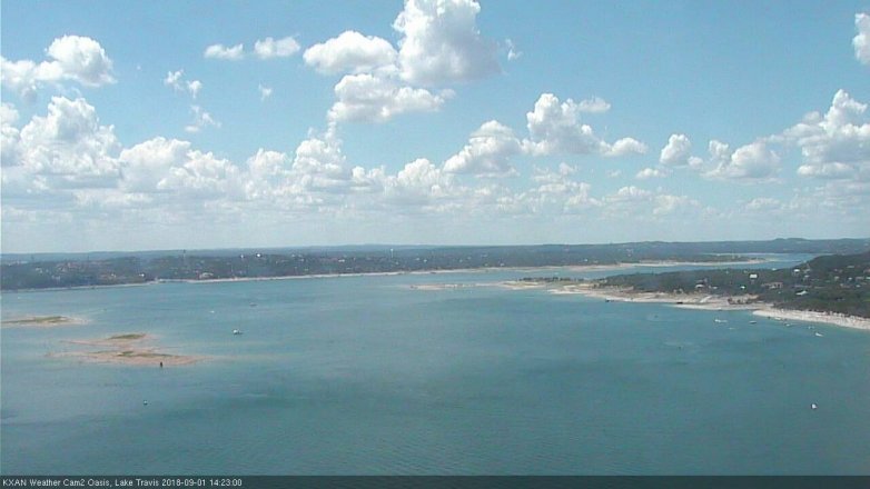 Lake Travis webcam, September 1, 2018 1:25 PM CT