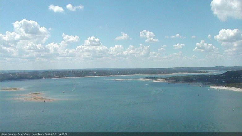 Lake Travis webcam, September 1, 2018 1:35 PM CT