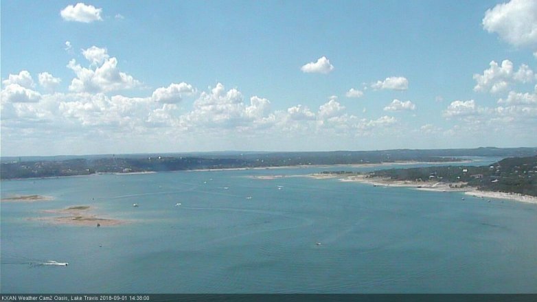 Lake Travis webcam, September 1, 2018 1:40 PM CT