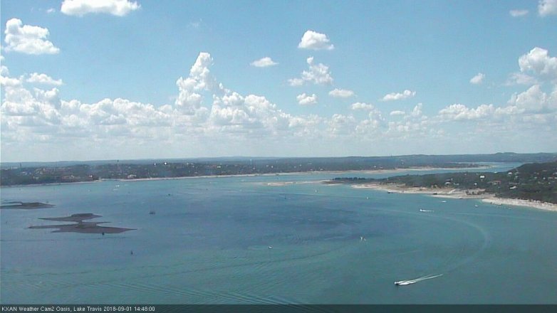 Lake Travis webcam, September 1, 2018 1:50 PM CT