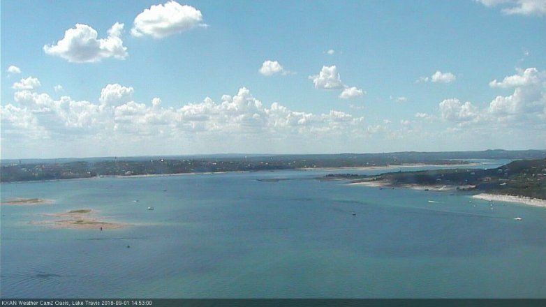 Lake Travis webcam, September 1, 2018 1:55 PM CT