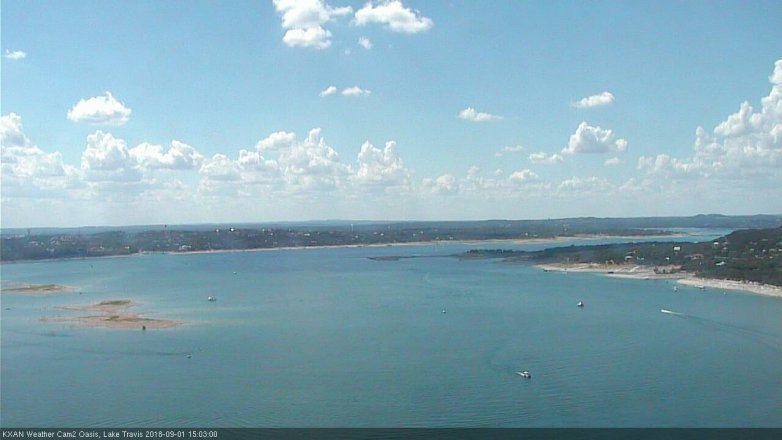 Lake Travis webcam, September 1, 2018 2:05 PM CT