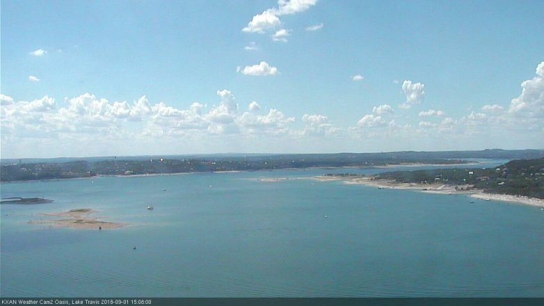 Lake Travis webcam, September 1, 2018 2:10 PM CT