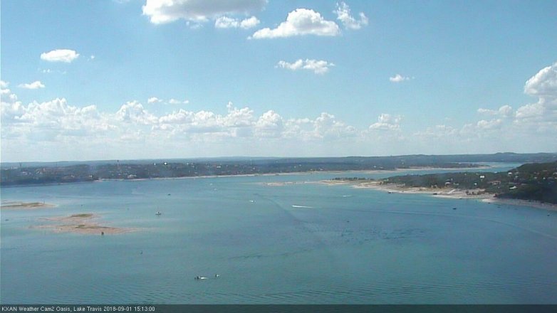 Lake Travis webcam, September 1, 2018 2:15 PM CT