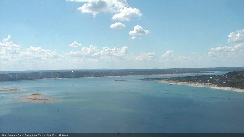 Lake Travis webcam, September 1, 2018 2:20 PM CT