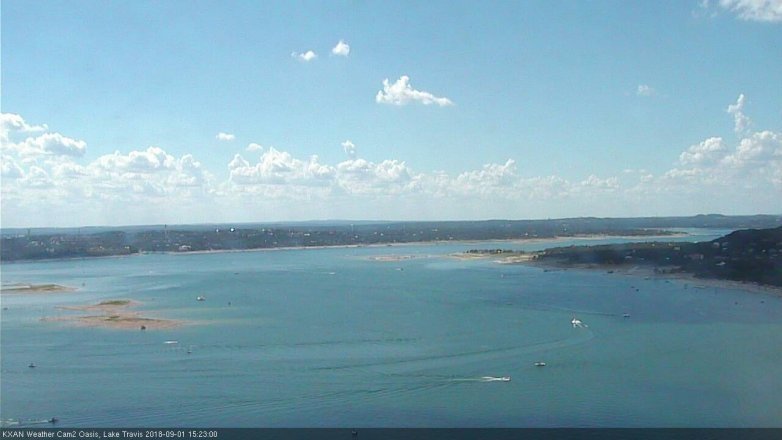 Lake Travis webcam, September 1, 2018 2:25 PM CT