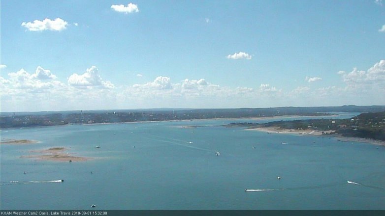 Lake Travis webcam, September 1, 2018 2:35 PM CT