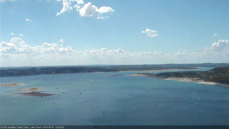 Lake Travis webcam, September 1, 2018 2:45 PM CT