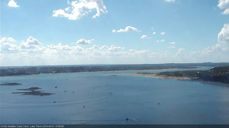 Lake Travis webcam, September 1, 2018 3:00 PM CT