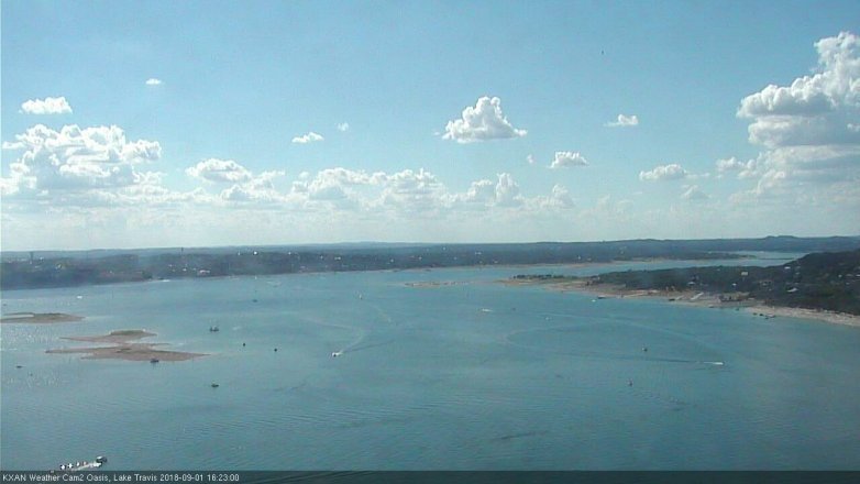Lake Travis webcam, September 1, 2018 3:25 PM CT