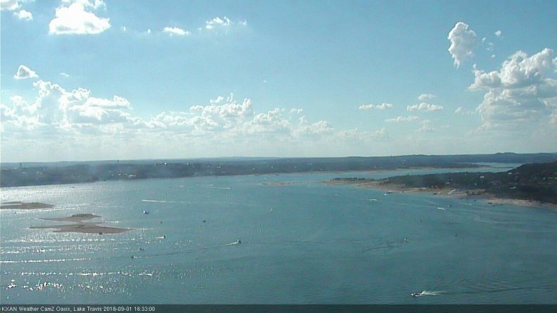 Lake Travis webcam, September 1, 2018 3:35 PM CT