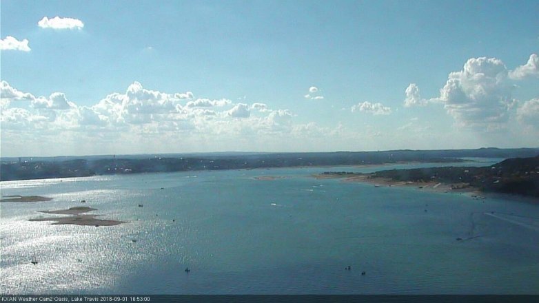 Lake Travis webcam, September 1, 2018 3:55 PM CT