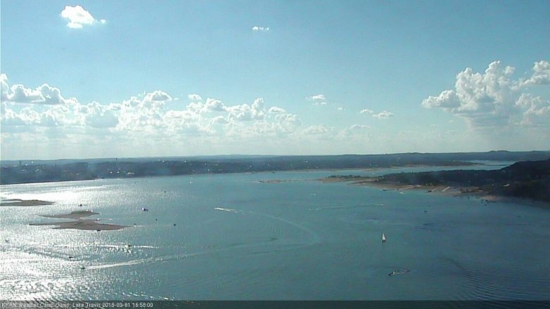 Lake Travis webcam, September 1, 2018 4:00 PM CT