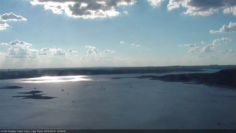 Lake Travis webcam, September 1, 2018 5:10 PM CT