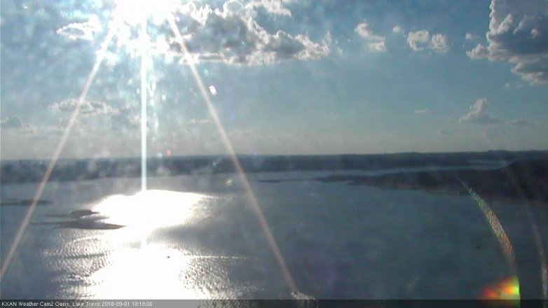 Lake Travis webcam, September 1, 2018 5:20 PM CT
