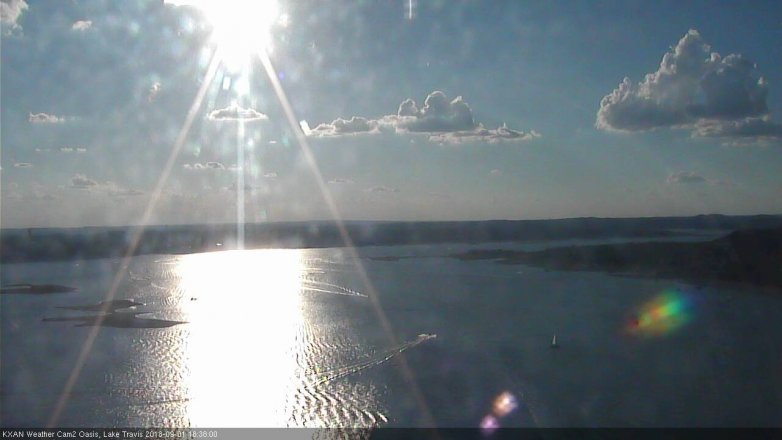 Lake Travis webcam, September 1, 2018 5:40 PM CT