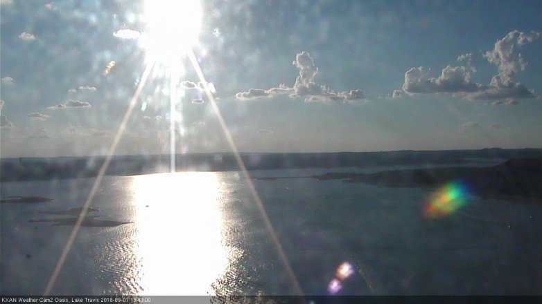 Lake Travis webcam, September 1, 2018 5:45 PM CT