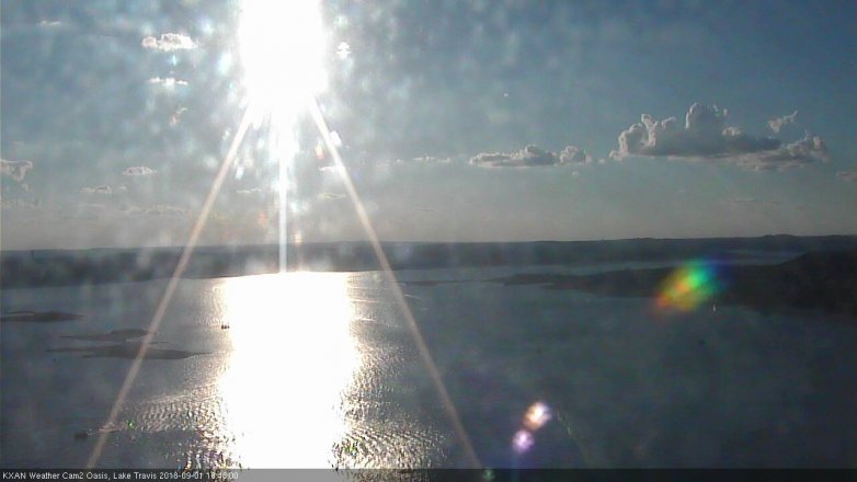 Lake Travis webcam, September 1, 2018 5:50 PM CT