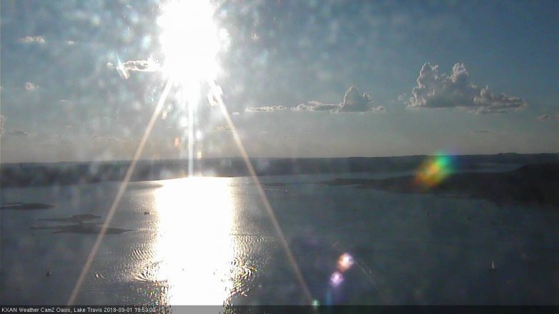 Lake Travis webcam, September 1, 2018 5:55 PM CT