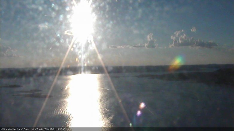 Lake Travis webcam, September 1, 2018 6:00 PM CT