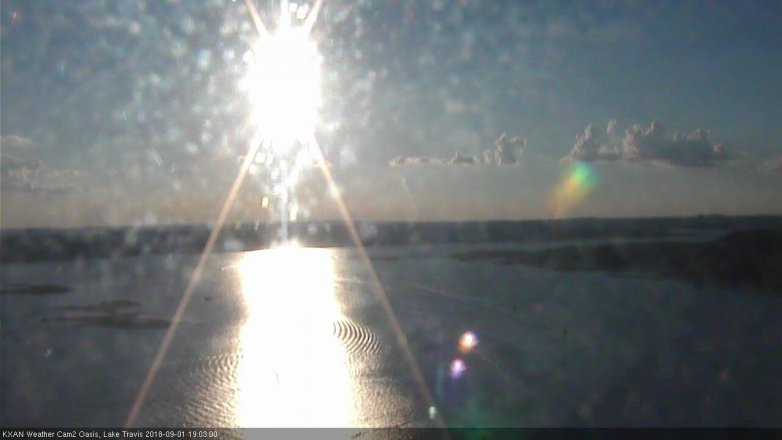 Lake Travis webcam, September 1, 2018 6:05 PM CT