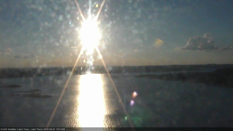 Lake Travis webcam, September 1, 2018 6:15 PM CT