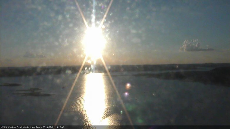 Lake Travis webcam, September 1, 2018 6:25 PM CT