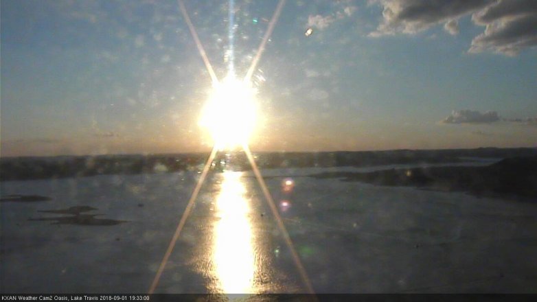 Lake Travis webcam, September 1, 2018 6:35 PM CT