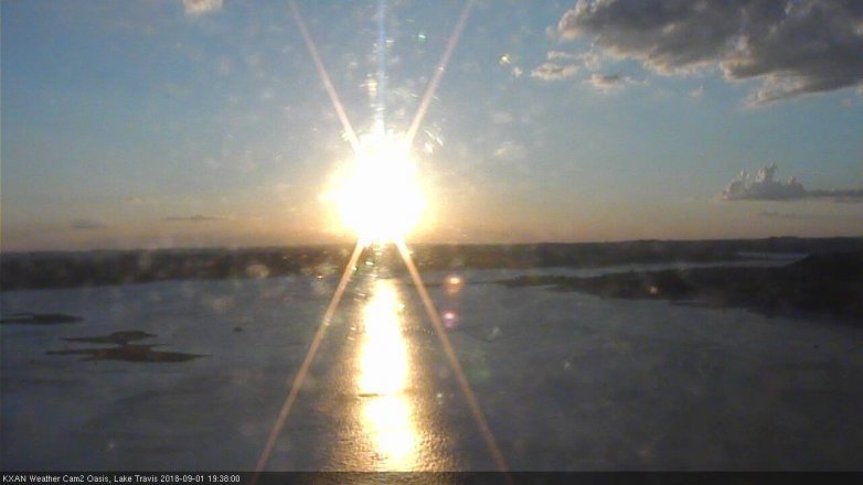 Lake Travis webcam, September 1, 2018 6:40 PM CT