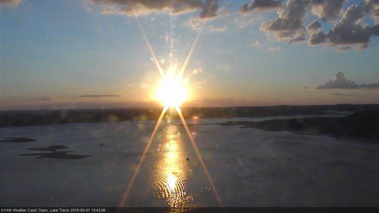 Lake Travis webcam, September 1, 2018 6:45 PM CT