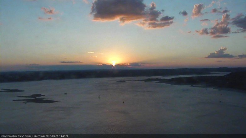 Lake Travis webcam, September 1, 2018 6:50 PM CT