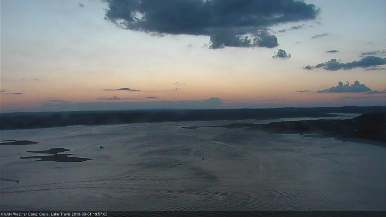 Lake Travis webcam, September 1, 2018 7:00 PM CT